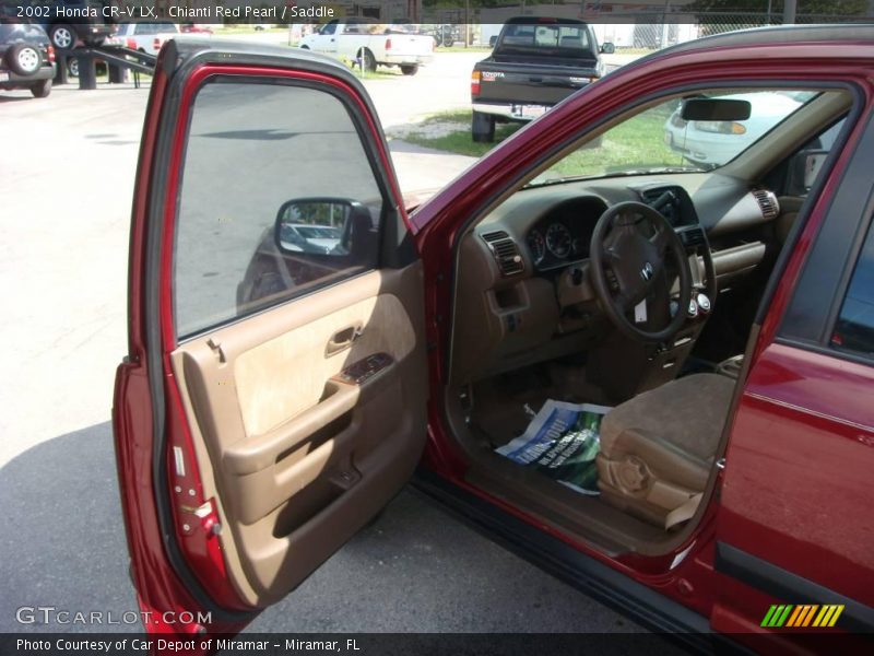 Chianti Red Pearl / Saddle 2002 Honda CR-V LX