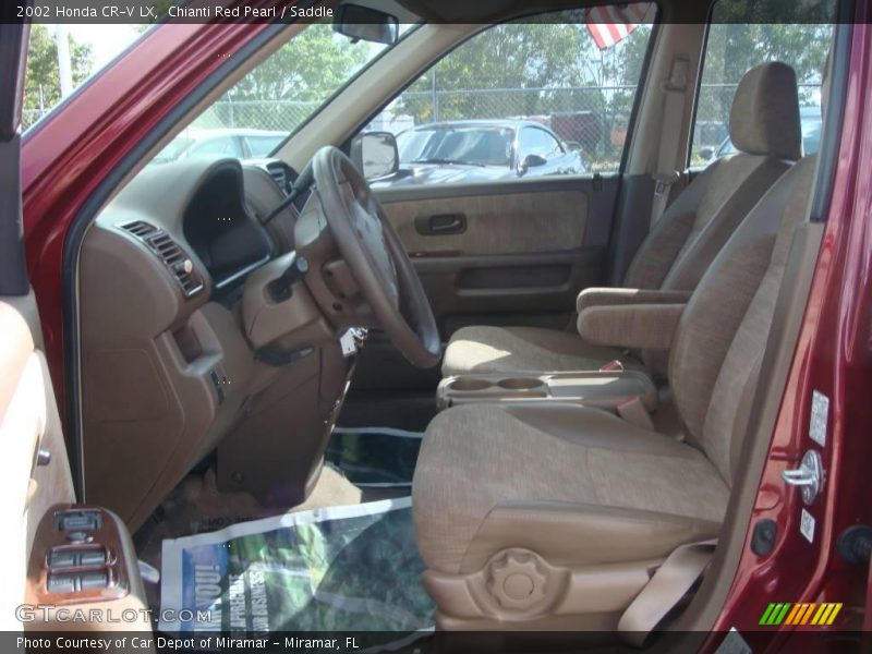 Chianti Red Pearl / Saddle 2002 Honda CR-V LX
