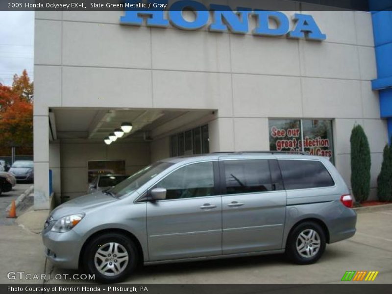 Slate Green Metallic / Gray 2005 Honda Odyssey EX-L