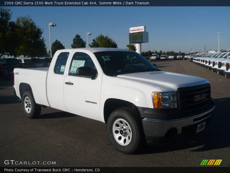 Summit White / Dark Titanium 2009 GMC Sierra 1500 Work Truck Extended Cab 4x4