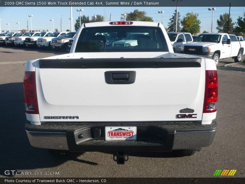 Summit White / Dark Titanium 2009 GMC Sierra 1500 Work Truck Extended Cab 4x4