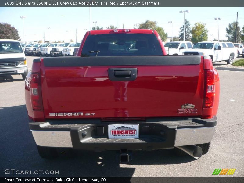 Fire Red / Ebony/Light Cashmere 2009 GMC Sierra 3500HD SLT Crew Cab 4x4 Dually
