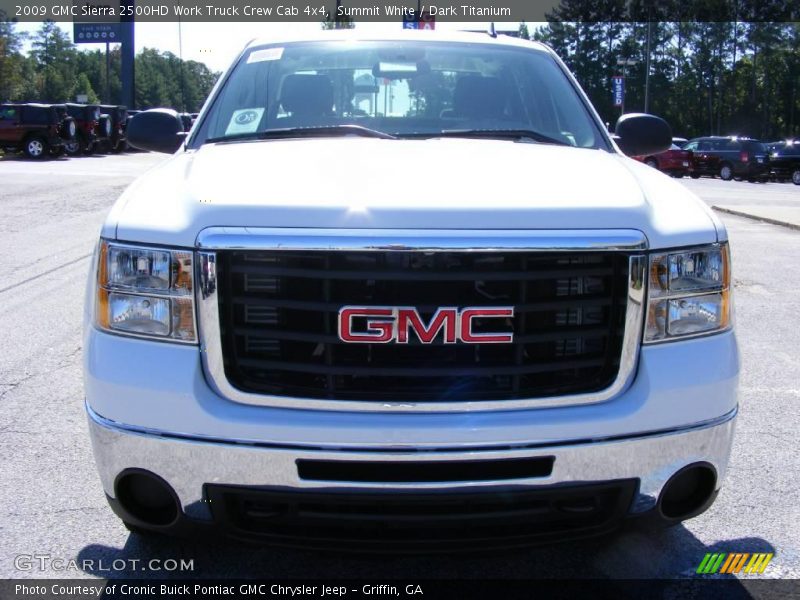 Summit White / Dark Titanium 2009 GMC Sierra 2500HD Work Truck Crew Cab 4x4