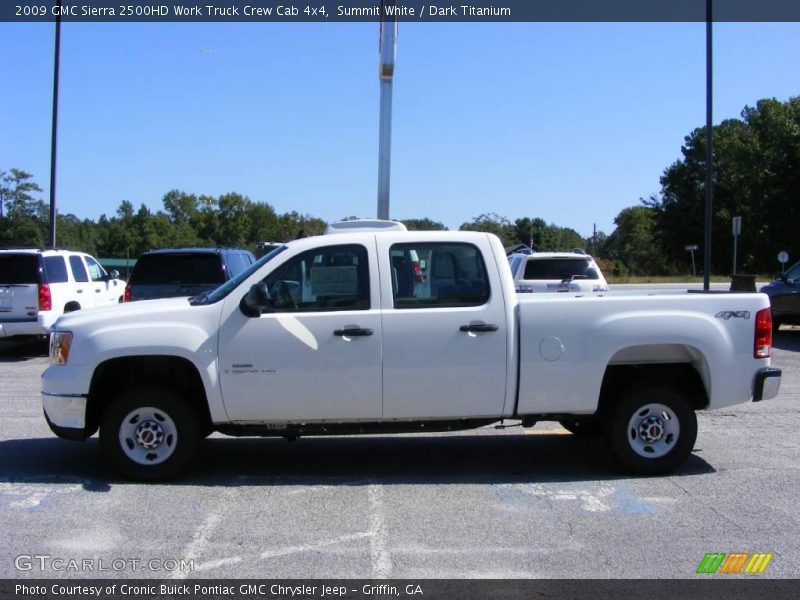 Summit White / Dark Titanium 2009 GMC Sierra 2500HD Work Truck Crew Cab 4x4