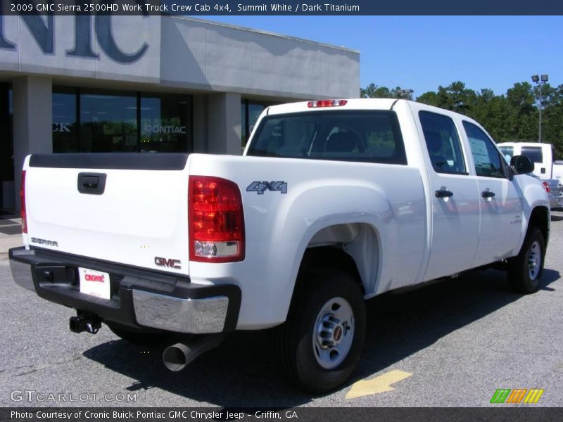 Summit White / Dark Titanium 2009 GMC Sierra 2500HD Work Truck Crew Cab 4x4
