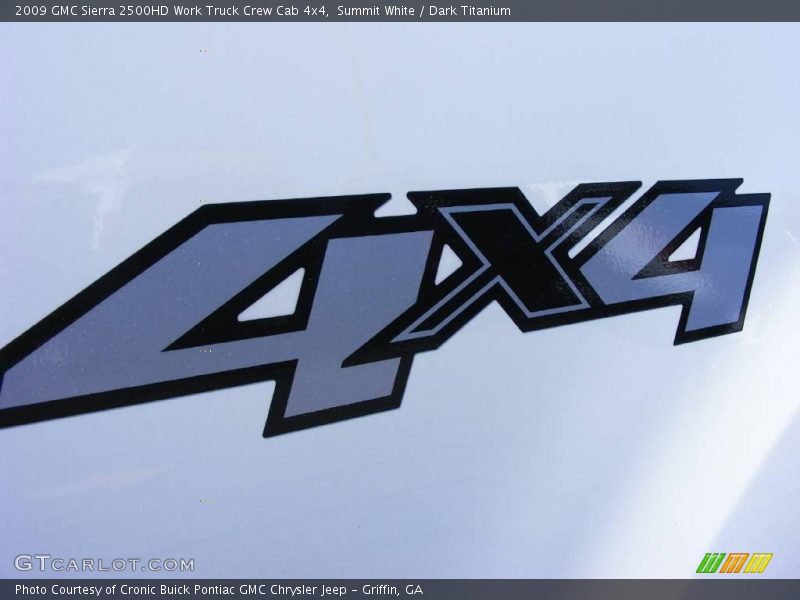 Summit White / Dark Titanium 2009 GMC Sierra 2500HD Work Truck Crew Cab 4x4