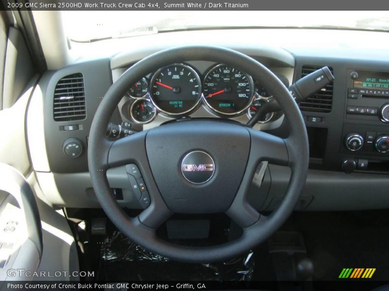 Summit White / Dark Titanium 2009 GMC Sierra 2500HD Work Truck Crew Cab 4x4