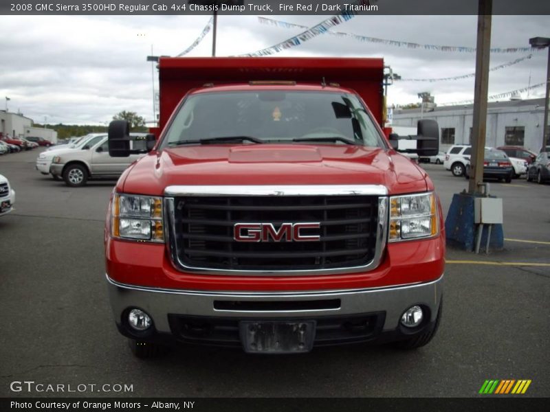 Fire Red / Dark Titanium 2008 GMC Sierra 3500HD Regular Cab 4x4 Chassis Dump Truck
