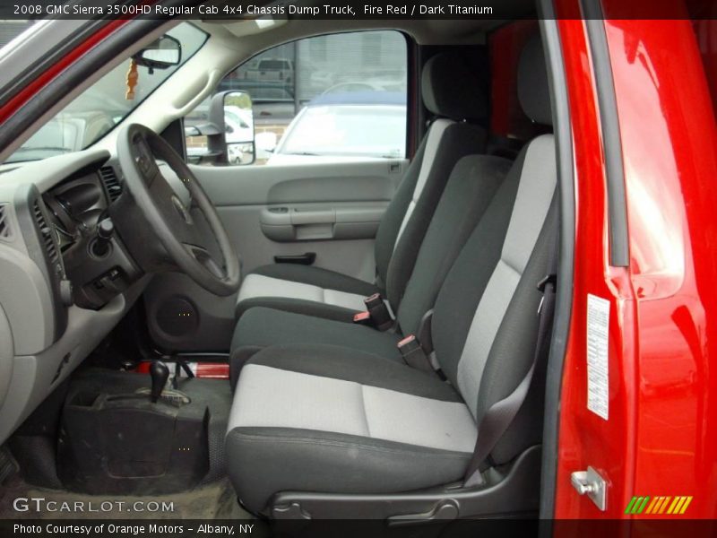 Fire Red / Dark Titanium 2008 GMC Sierra 3500HD Regular Cab 4x4 Chassis Dump Truck