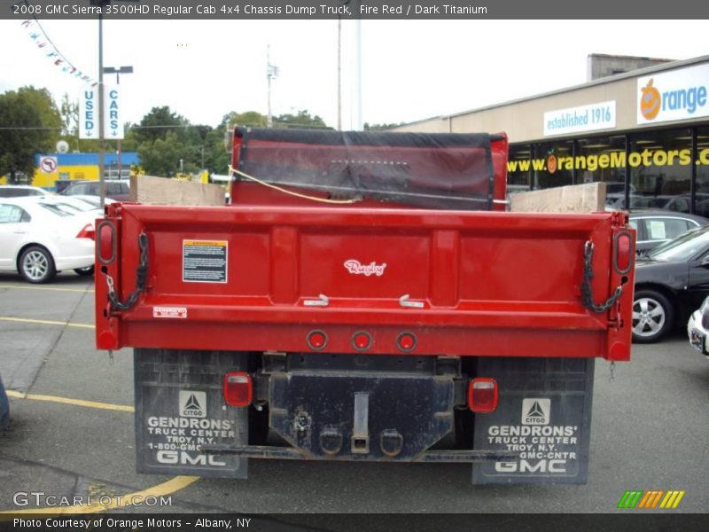 Fire Red / Dark Titanium 2008 GMC Sierra 3500HD Regular Cab 4x4 Chassis Dump Truck