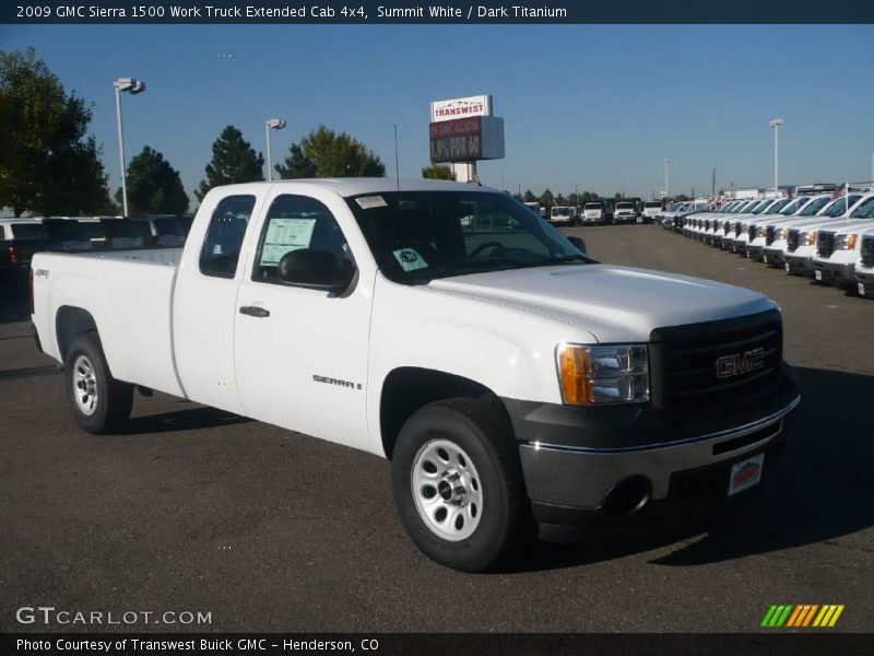 Summit White / Dark Titanium 2009 GMC Sierra 1500 Work Truck Extended Cab 4x4