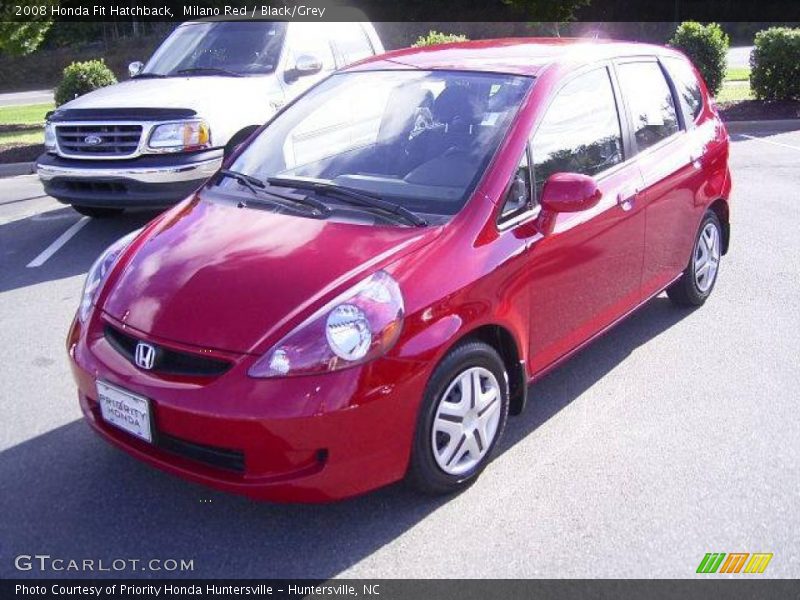 Milano Red / Black/Grey 2008 Honda Fit Hatchback
