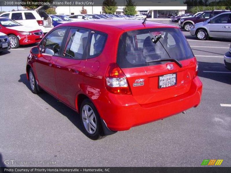 Milano Red / Black/Grey 2008 Honda Fit Hatchback