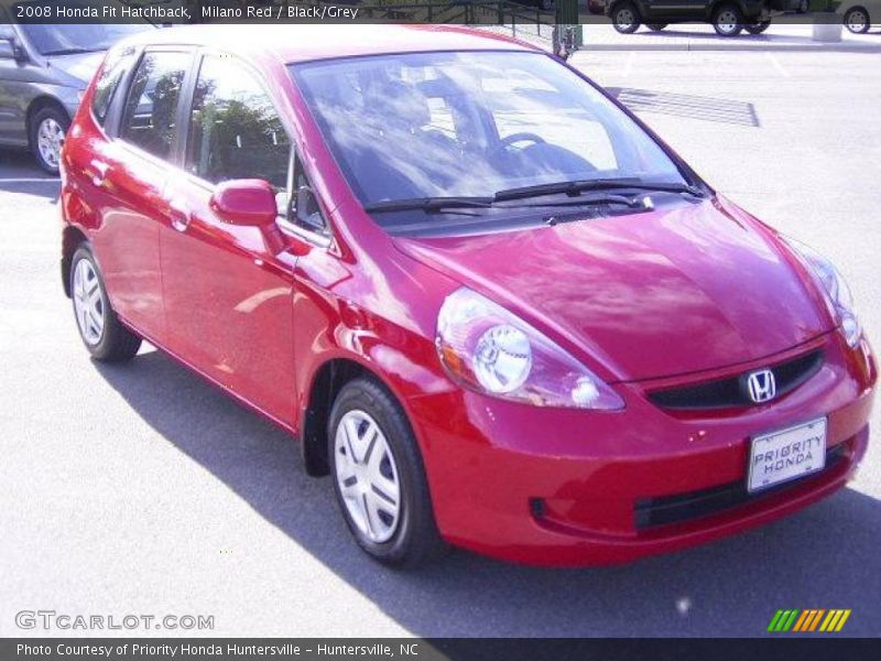 Milano Red / Black/Grey 2008 Honda Fit Hatchback