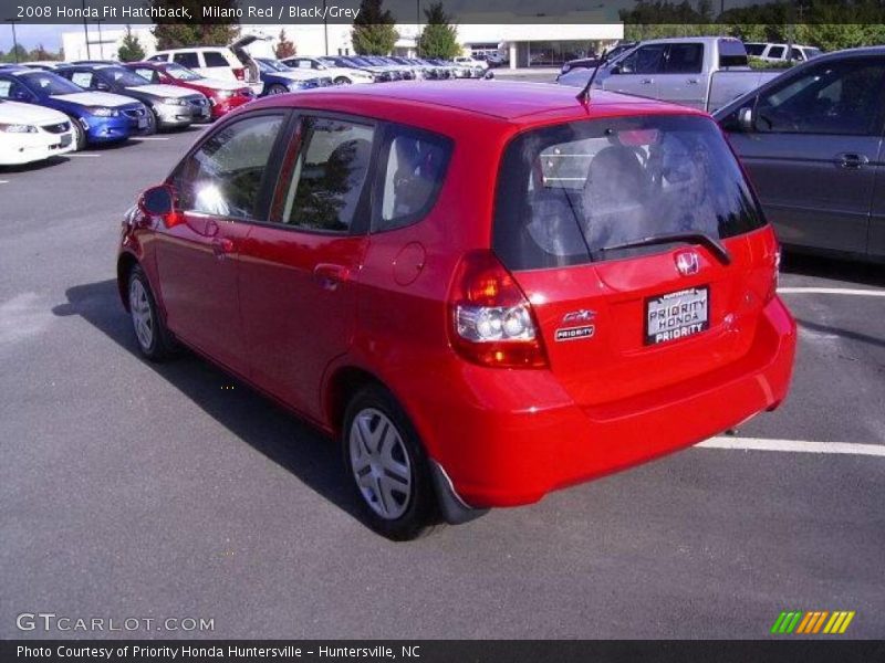 Milano Red / Black/Grey 2008 Honda Fit Hatchback
