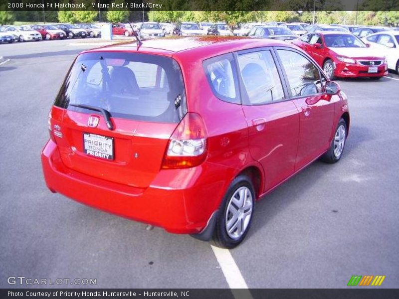 Milano Red / Black/Grey 2008 Honda Fit Hatchback