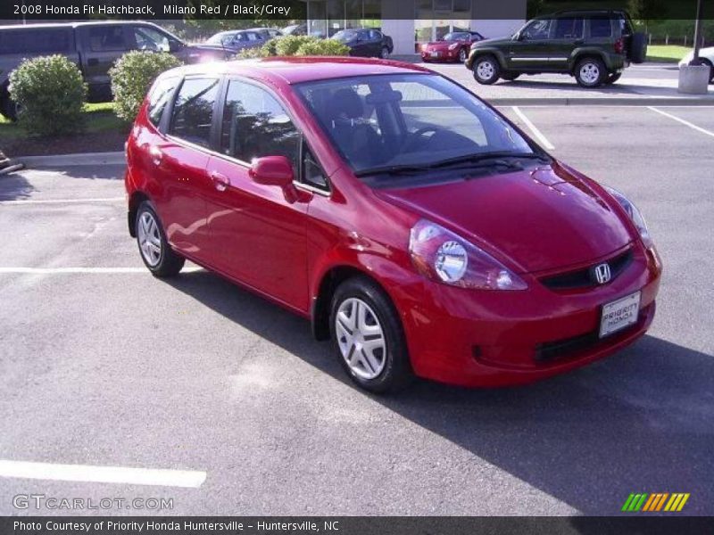 Milano Red / Black/Grey 2008 Honda Fit Hatchback