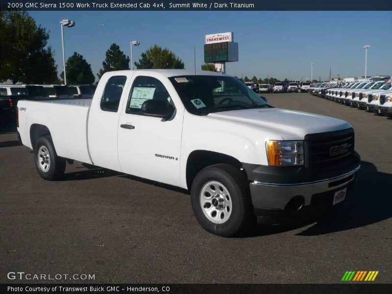 Summit White / Dark Titanium 2009 GMC Sierra 1500 Work Truck Extended Cab 4x4