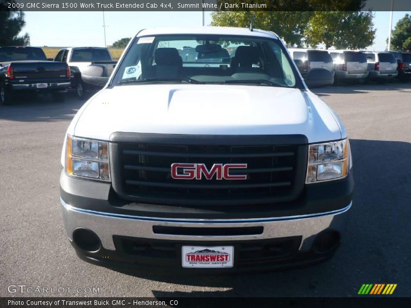 Summit White / Dark Titanium 2009 GMC Sierra 1500 Work Truck Extended Cab 4x4