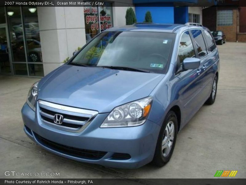 Ocean Mist Metallic / Gray 2007 Honda Odyssey EX-L