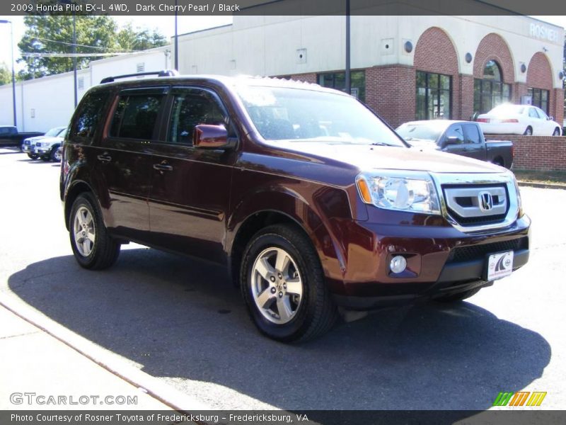Dark Cherry Pearl / Black 2009 Honda Pilot EX-L 4WD