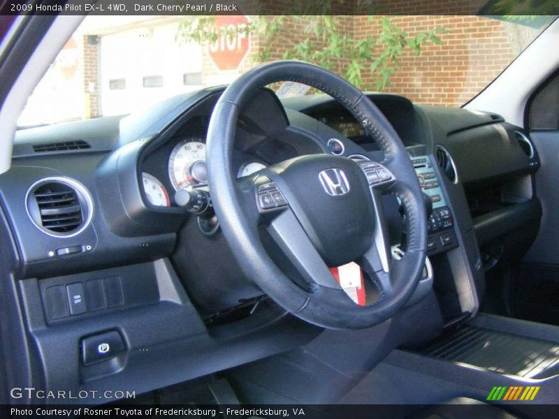 Dark Cherry Pearl / Black 2009 Honda Pilot EX-L 4WD