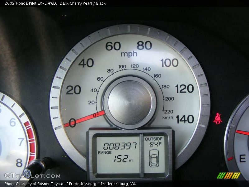 Dark Cherry Pearl / Black 2009 Honda Pilot EX-L 4WD