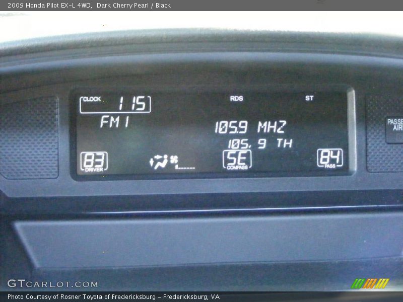 Dark Cherry Pearl / Black 2009 Honda Pilot EX-L 4WD