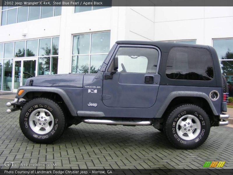 Steel Blue Pearl / Agate Black 2002 Jeep Wrangler X 4x4