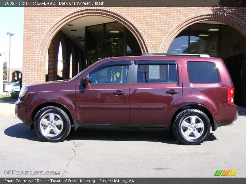 Dark Cherry Pearl / Black 2009 Honda Pilot EX-L 4WD