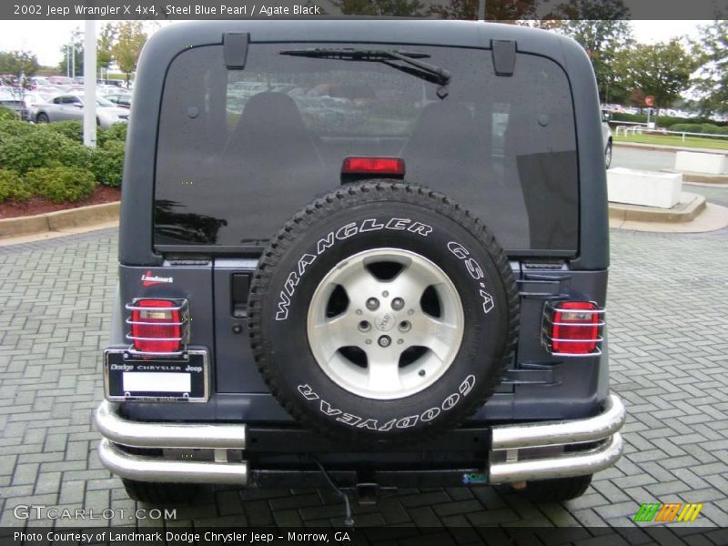 Steel Blue Pearl / Agate Black 2002 Jeep Wrangler X 4x4