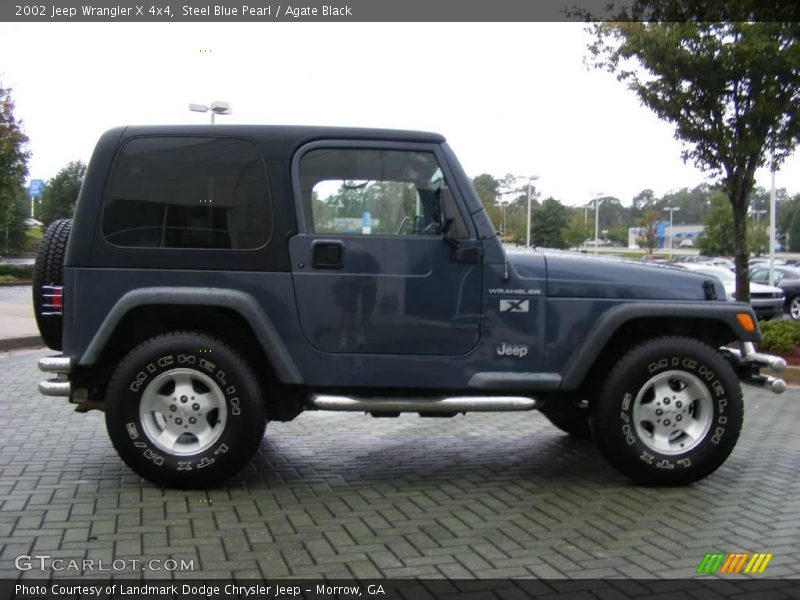 Steel Blue Pearl / Agate Black 2002 Jeep Wrangler X 4x4