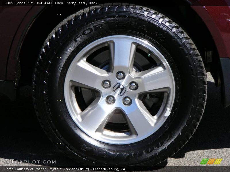 Dark Cherry Pearl / Black 2009 Honda Pilot EX-L 4WD