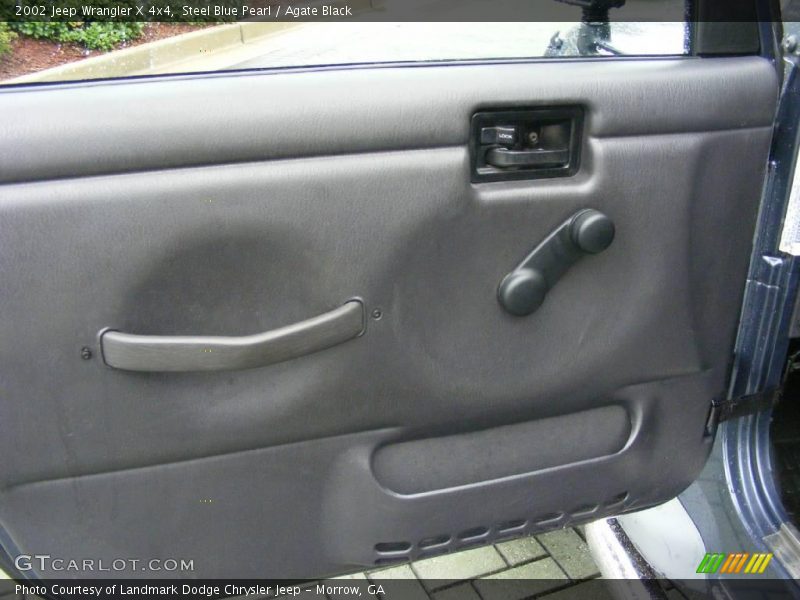 Steel Blue Pearl / Agate Black 2002 Jeep Wrangler X 4x4