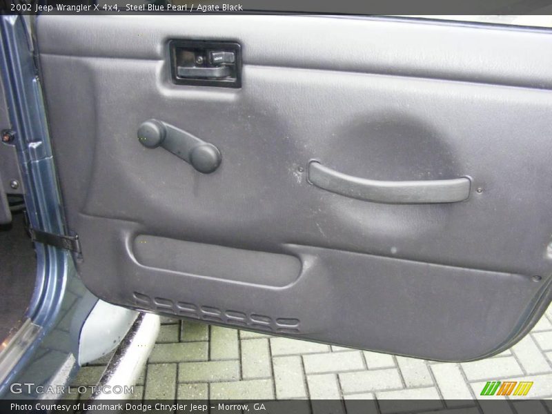 Steel Blue Pearl / Agate Black 2002 Jeep Wrangler X 4x4