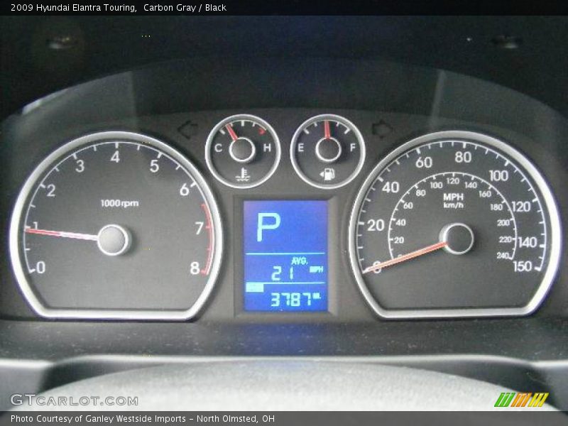 Carbon Gray / Black 2009 Hyundai Elantra Touring