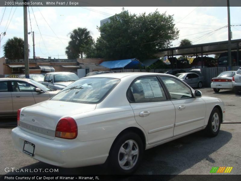 White Pearl / Beige 2001 Hyundai Sonata