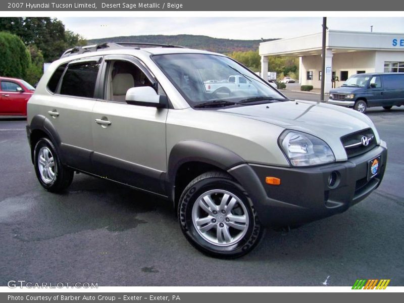 Desert Sage Metallic / Beige 2007 Hyundai Tucson Limited