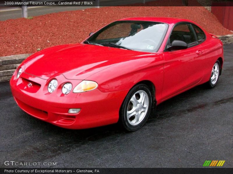 Cardinal Red / Black 2000 Hyundai Tiburon Coupe