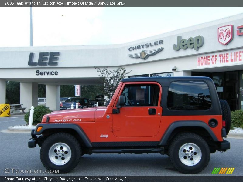 Impact Orange / Dark Slate Gray 2005 Jeep Wrangler Rubicon 4x4