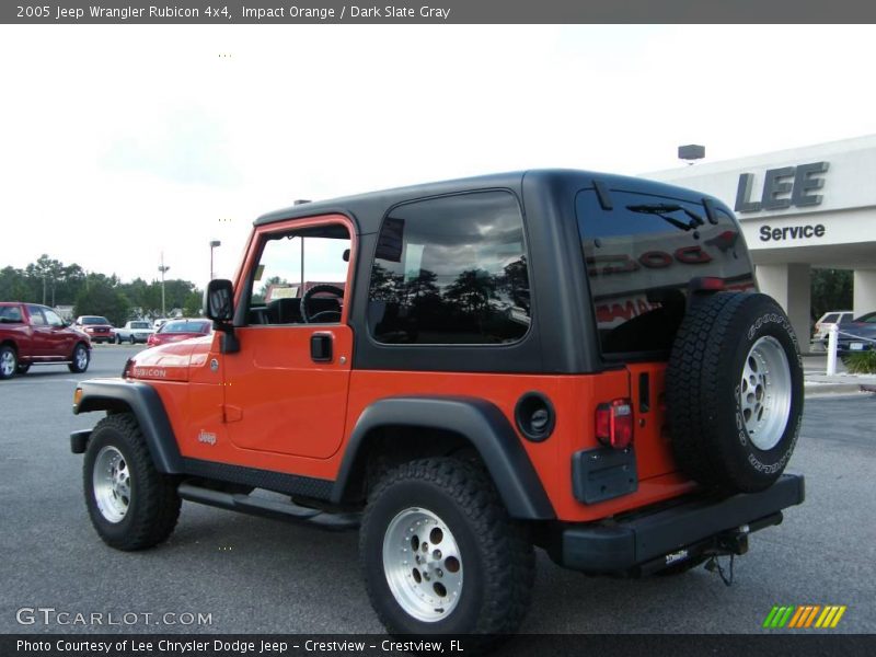 Impact Orange / Dark Slate Gray 2005 Jeep Wrangler Rubicon 4x4