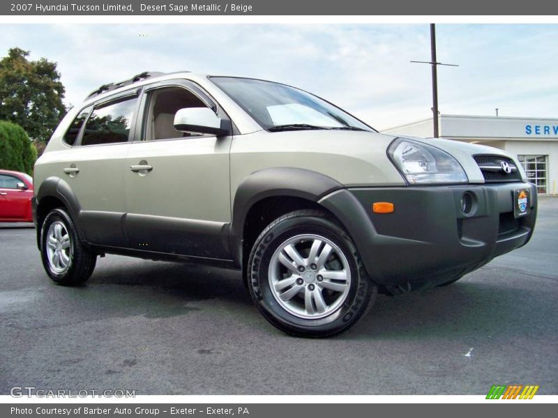 Desert Sage Metallic / Beige 2007 Hyundai Tucson Limited