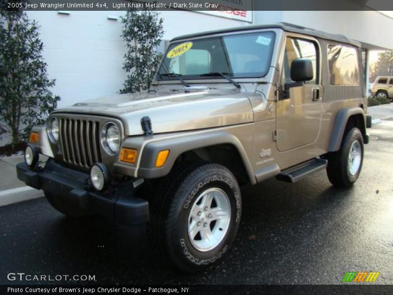 Light Khaki Metallic / Dark Slate Gray 2005 Jeep Wrangler Unlimited 4x4