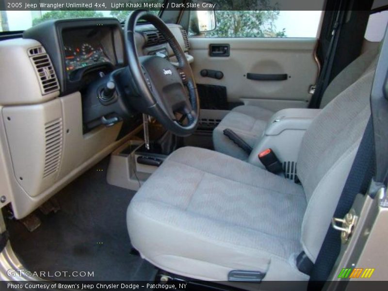 Light Khaki Metallic / Dark Slate Gray 2005 Jeep Wrangler Unlimited 4x4