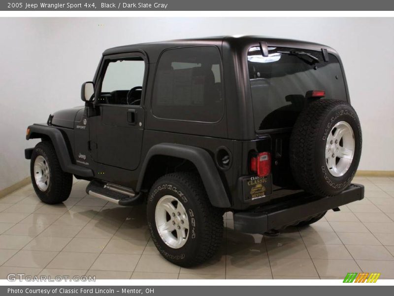 Black / Dark Slate Gray 2005 Jeep Wrangler Sport 4x4