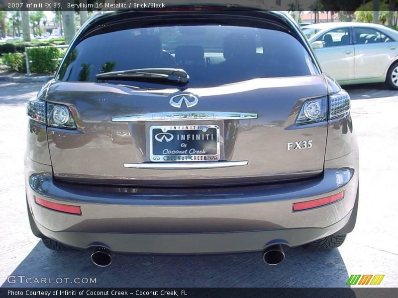 Beryllium 16 Metallic / Brick/Black 2007 Infiniti FX 35