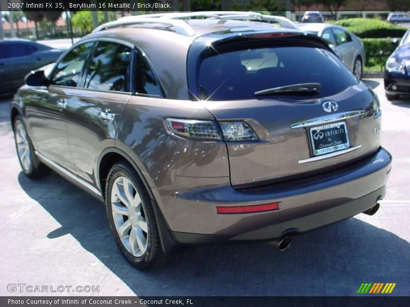 Beryllium 16 Metallic / Brick/Black 2007 Infiniti FX 35