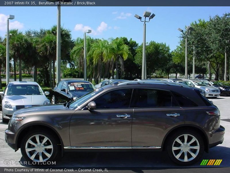 Beryllium 16 Metallic / Brick/Black 2007 Infiniti FX 35