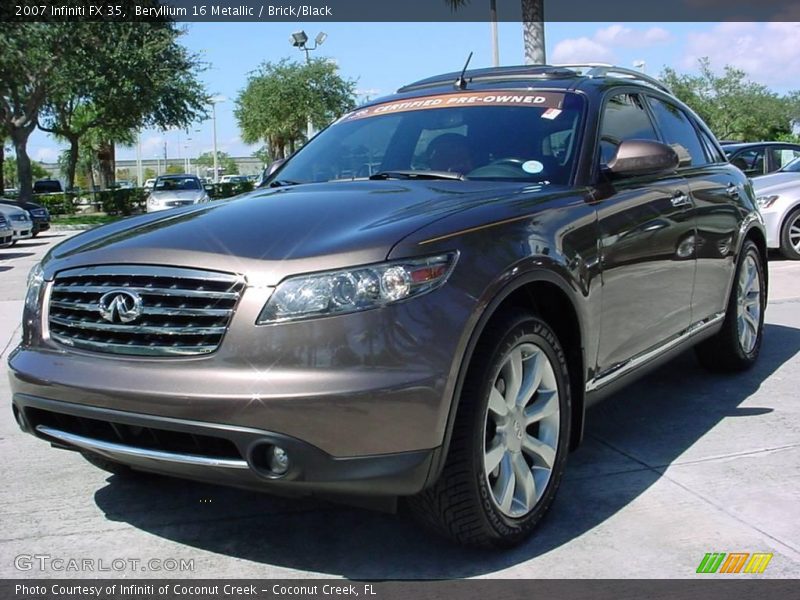 Beryllium 16 Metallic / Brick/Black 2007 Infiniti FX 35