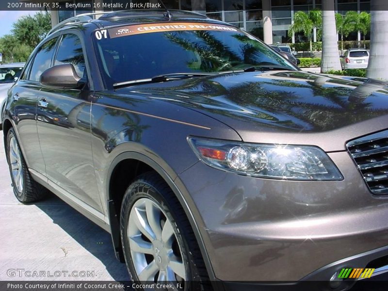 Beryllium 16 Metallic / Brick/Black 2007 Infiniti FX 35